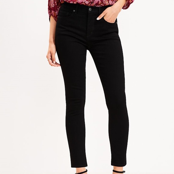 Ann Taylor Loft black skinny jeans size 31/12 - Picture 1 of 5